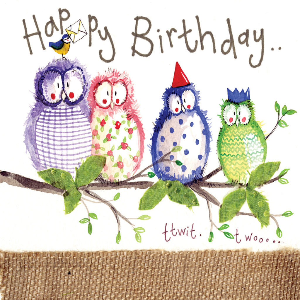 ALEX CLARK OWL PARTY BIRTHDAY CARD S54 | 260887