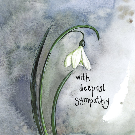 ALEX CLARK STARLIGHT SNOWDROP SYMPATHY FOIL CARD S404 | 260902