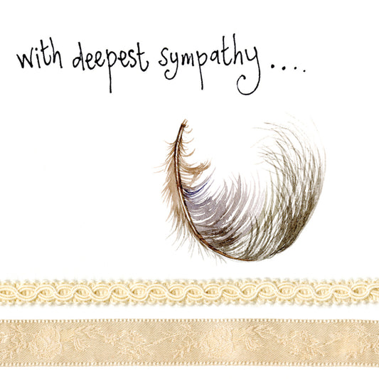 ALEX CLARK SYMPATHY FEATHER CARD LS73 | 261268