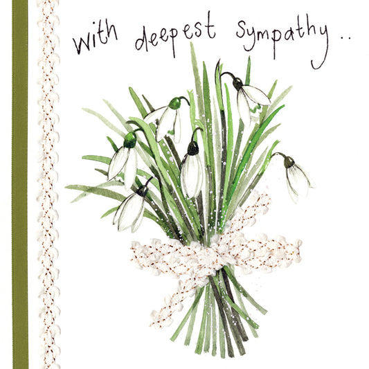 ALEX CLARK SNOWDROP SYMPATHY CARD S95 | 261382