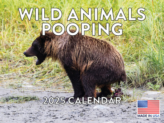 Wild Animals Pooping Funny Calendar 2025 Goofy Gifts For Boys | Made In The USA 261457