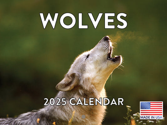 Wolf Calendar 2025 Wolves Monthly Wall Calender 12 Month | Made In The USA 261506