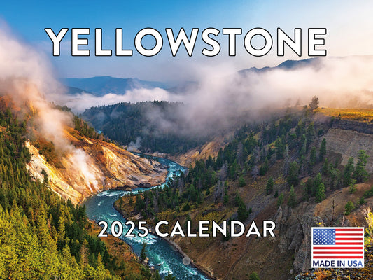 Yellowstone Calendar 2025 National Park Monthly Wall Calender 12 Month | Made In The USA 261547