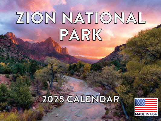 Zion National Park Calendar 2025 Monthly Wall Calender 12 Month | Made In The USA 261669