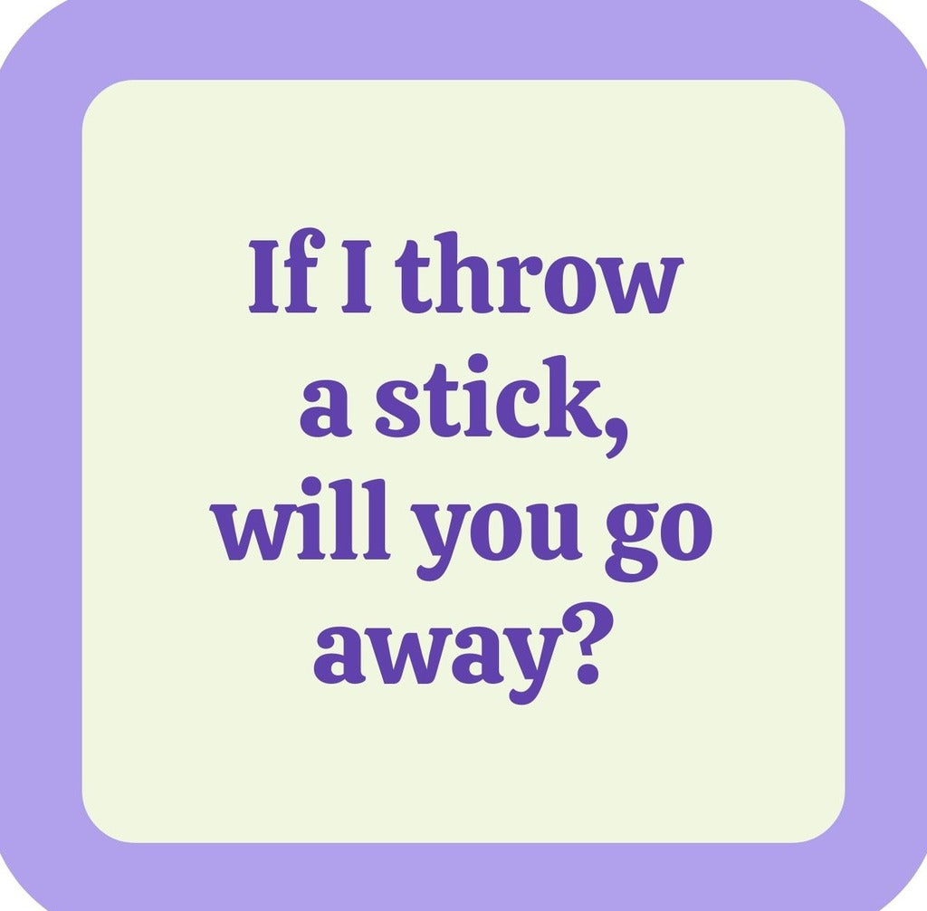 Throw A Stick Premium Drink Coaster Resin With Cork Backing | 2406 | 261850