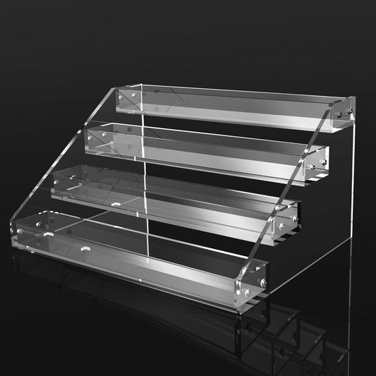 4 Tier Lucite Acrylic 16-Slot Coaster / Enclosure Card Retail Display | B0C9V1HMNP | 262337