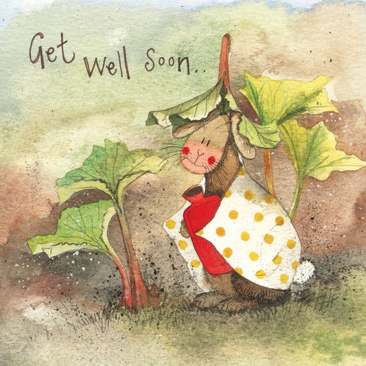 BUNNY BOTTLE GET WELL CARD AC577