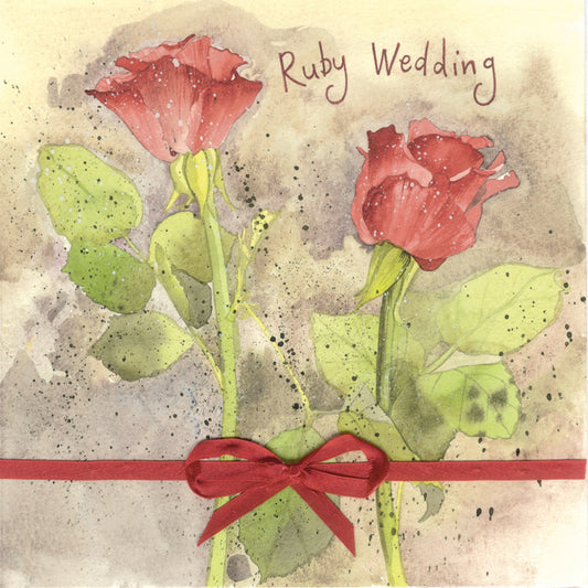 RUBY ANNIVERSARY CARD AC630