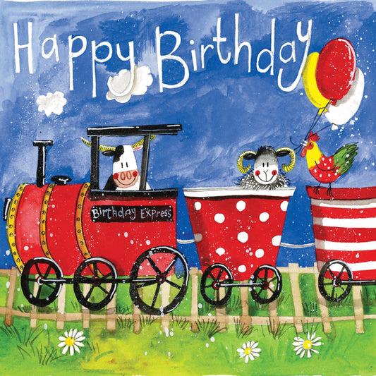 RUNAWAY TRAIN BIRTHDAY CARD AC642