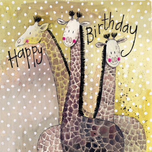 THREE GIRAFFES BIRTHDAY CARD AC710