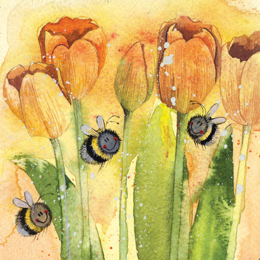 TULIPS BLANK CARD AC795