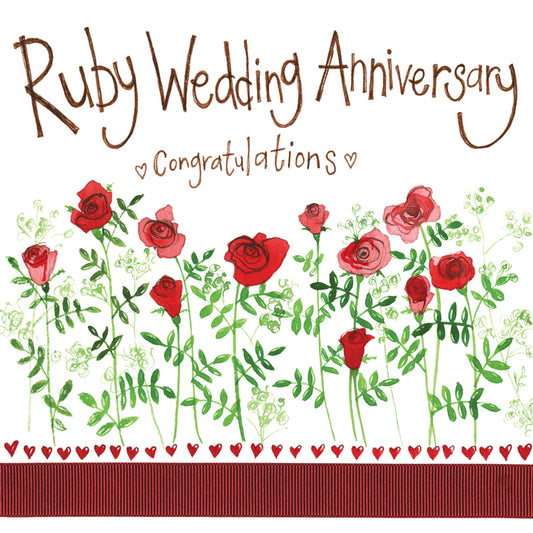 RUBY ROSES ANNIVERSARY CARD S145