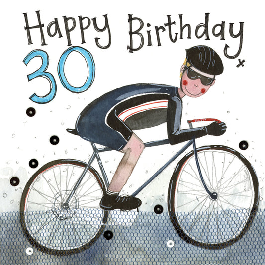 30 YEAR OLD CYCLIST BIRTHDAY CARD S238