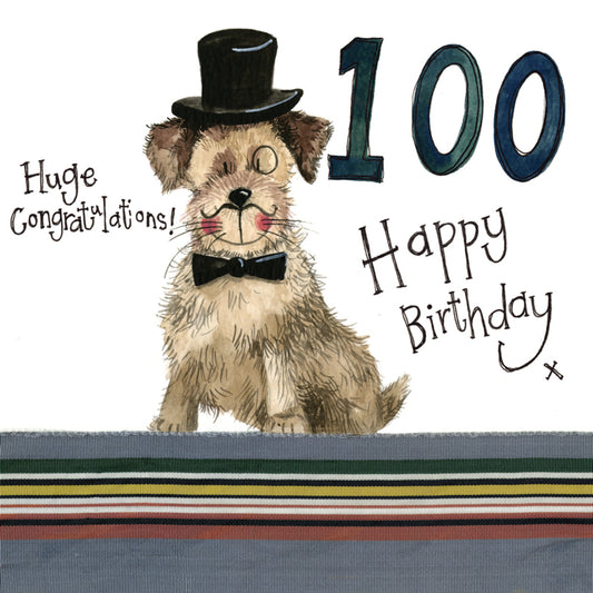 100 YEARS OLD PAWS BIRTHDAY CARD S245