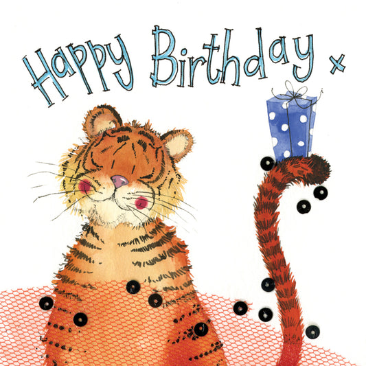 TIGER & GIFT BIRTHDAY CARD S263