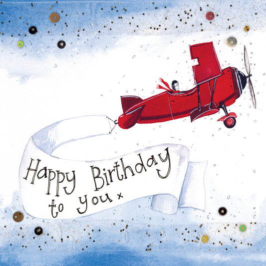 AEROPLANE BIRTHDAY CARD S269