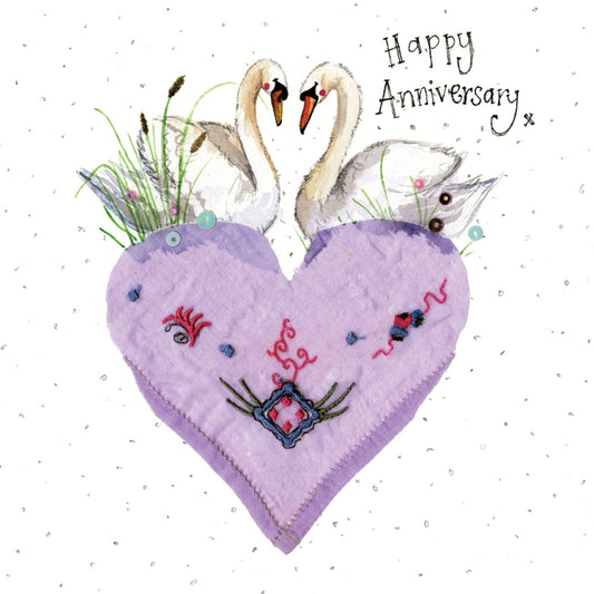 SWAN ANNIVERSARY CARD S297