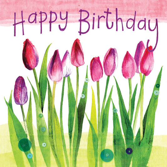 TULIPS BIRTHDAY CARD S335