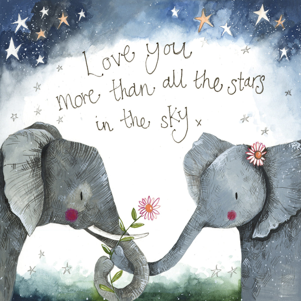 STARLIGHT ELEPHANTS FOIL CARD S355