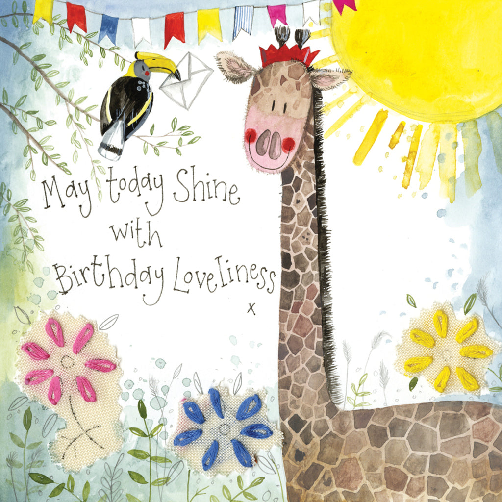 SUNSHINE GIRAFFE FOIL BIRTHDAY CARD S363