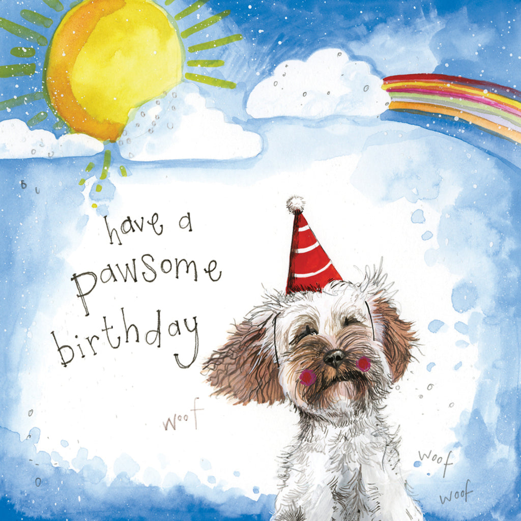 SUNSHINE PUPPY FOIL BIRTHDAY CARD S367