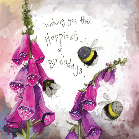 SUNSHINE BEES FOIL BIRTHDAY CARD S369