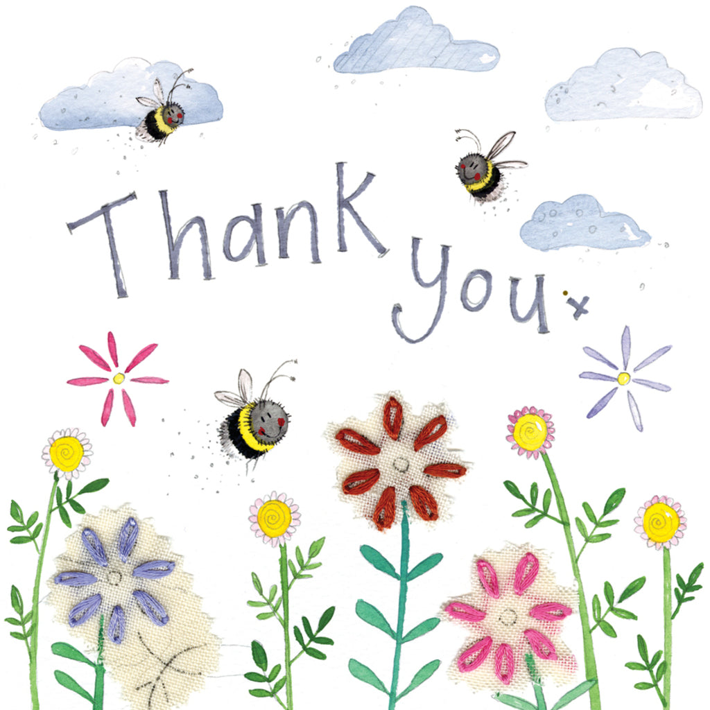 THANK YOU BEES SPARKLE CARD S388