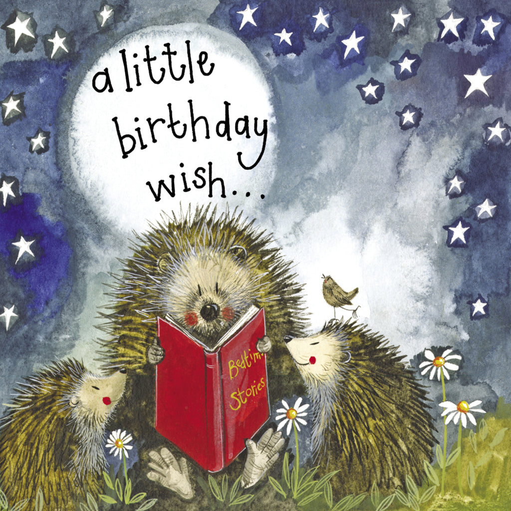 STARLIGHT STORYTIME HEDGEHOGS BIRTHDAY FOIL CARD S398