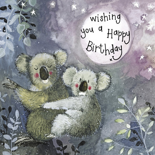 STARLIGHT KOALA BIRTHDAY FOIL CARD S399