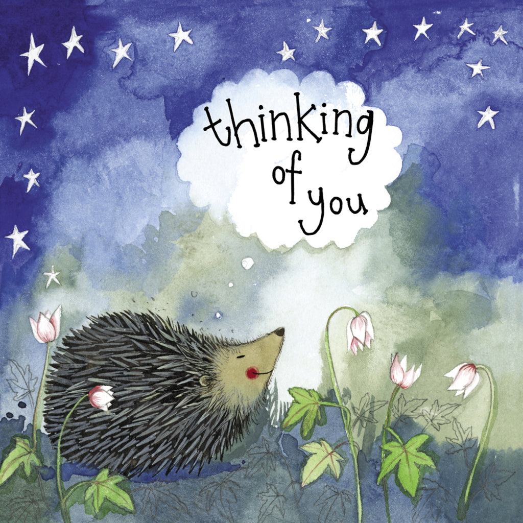 STARLIGHT HEDGEHOG THINKING OF YOU FOIL CARD S407