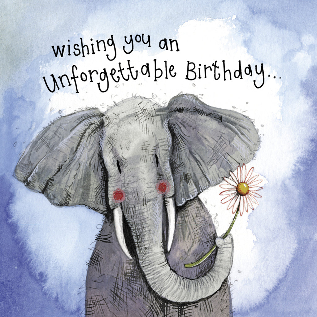 SUNSHINE ELEPHANT BIRTHDAY FOIL CARD S416