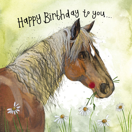 SUNSHINE HORSE BIRTHDAY FOIL CARD S420