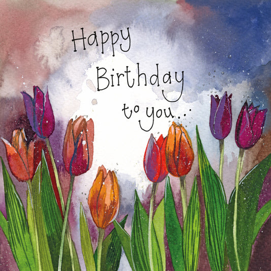 TULIPS BIRTHDAY CARD S461