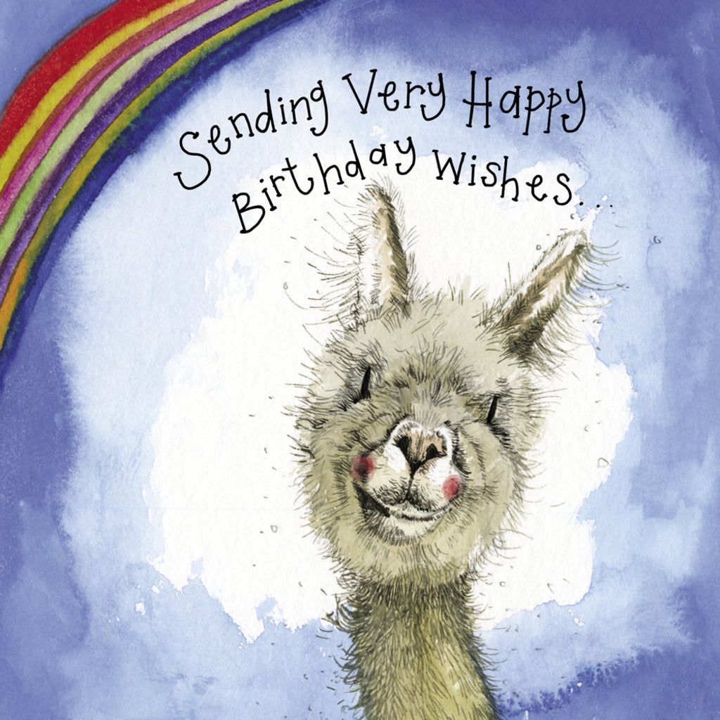 SUNSHINE LITTLE ALPACA BIRTHDAY FOIL CARD LS168