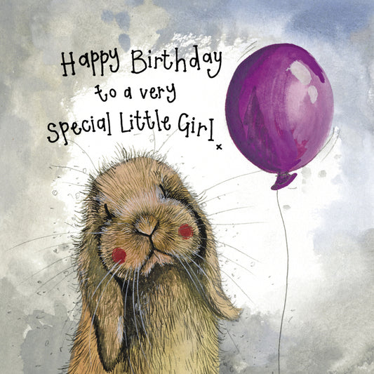 SUNSHINE RABBIT BIRTHDAY FOIL CARD LS169