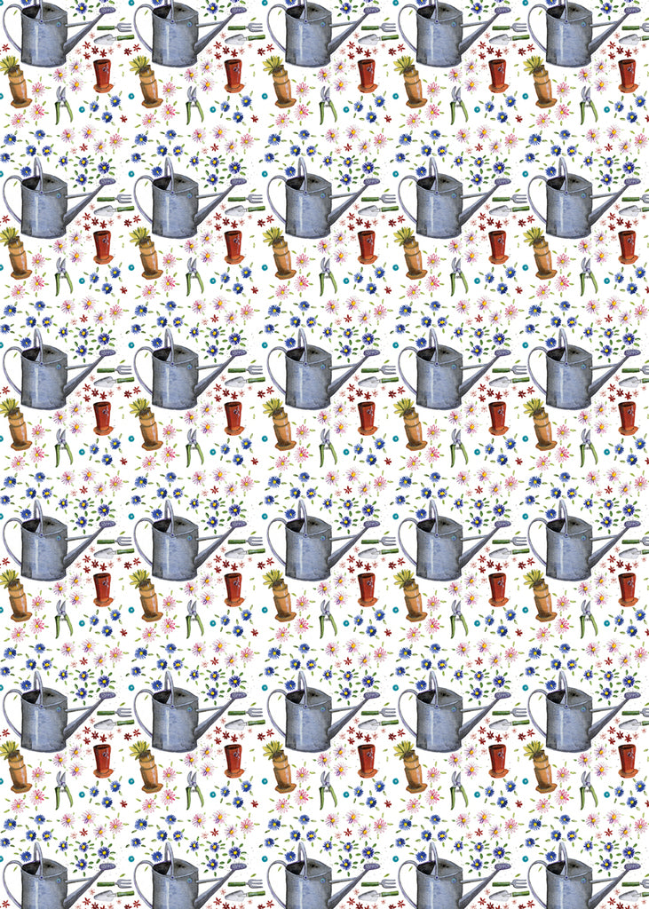 WATERING CAN FOLDED GIFTWRAP SGW06