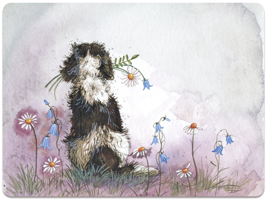 SPANIEL AND FLOWERS PLACE MAT MT49