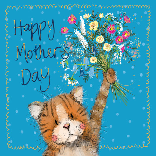 SPRS53 CAT BOUQUET MOTHERS DAY CARD SPRS53