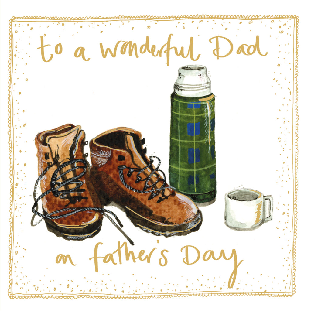 SPRS78 FLASK & BOOTS FATHERS DAY CARD SPRS78