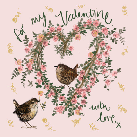 SPRS66 VALENTINES WRENS VALENTINES CARD SPRS66