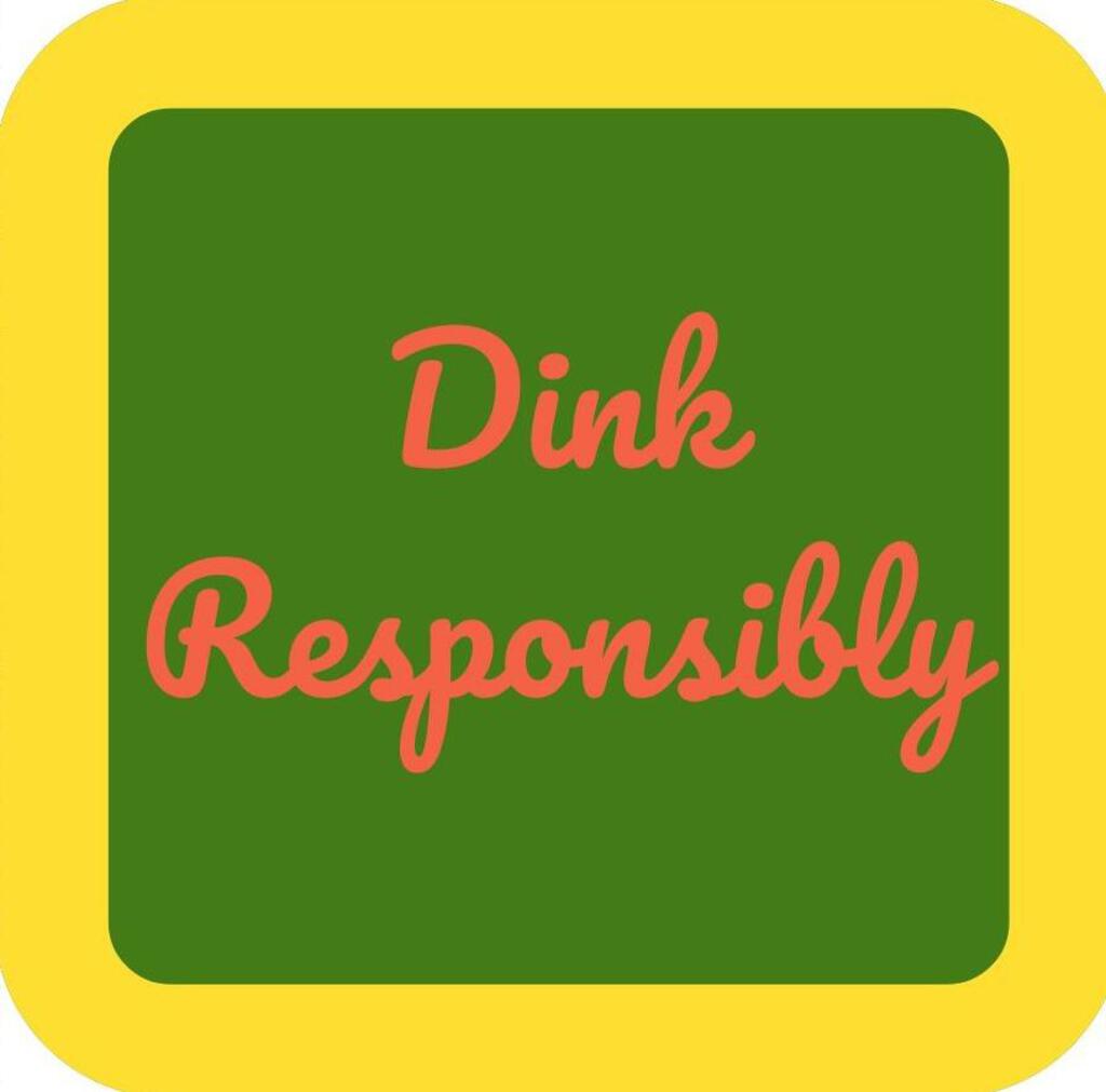 Pickleball Dink Responsibly Funny Premium Drink Coaster Resin With Cork Backing 266414 266414 266414