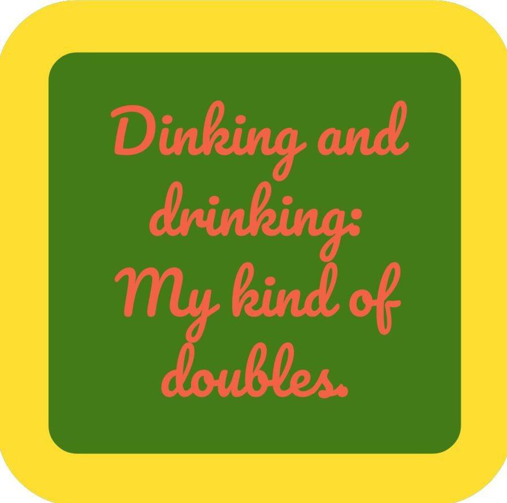 Pickleball Dinking And Drinking Doubles Funny Premium Drink Coaster Resin With Cork Backing 266420 266420 266420