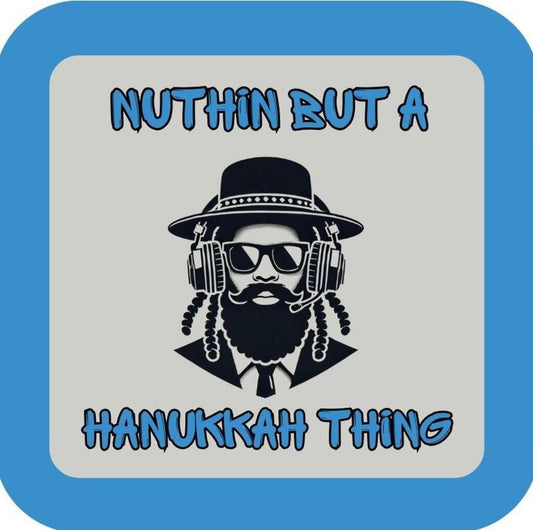 Nuthin But A Hannukah Thing Funny Holiday  Premium Drink Coaster Resin With Cork Backing 266968