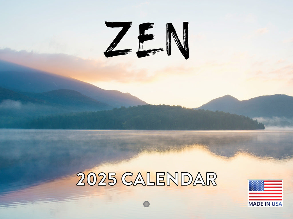 Zen Calendar 2025 Monthly Wall Calm Peaceful Calender 12 Month | Made In The USA 267145