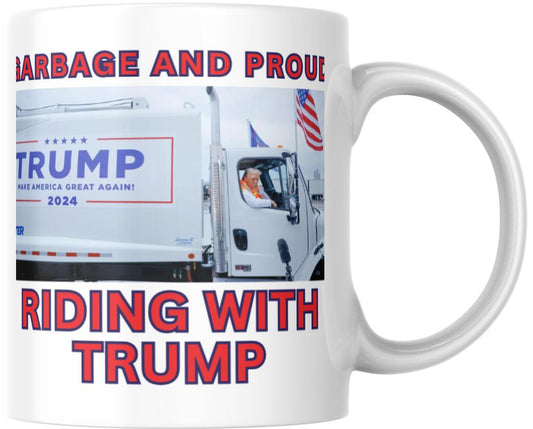 Donald Trump President Garbage And Proud 45 47 Double Trouble Ceramic Coffee Mug 12 oz 267741